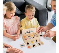 Shape Sorting Toy, Shadow Matching Puzzle Wooden Game For Logical Thinking Pattern Recognition, Preschool Kindergarten Classroom Boys Girls Learning