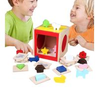 Shape Sorting Toy | Wooden Sensory Shape Match Game - Classic Educational Puzzle Toy Boys Girls