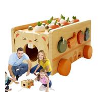 Shape Sorting Toys - Cute Fun Carrot Pulling Wooden Development Games - Shape Matching Game,for Classroom School Preschool Elementary Party Activities Christmas Birthday Morning Leisure Home