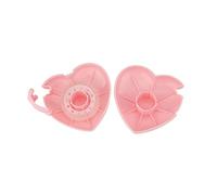 Shape Tape, 1 Eyelash Extension Tape Dispenser Pink Tape Dispenser Pink Makeup Tape with Heart Shaped Tape Cutter Adhesive for Daily Use, Portable Pink Eyelash Extension Tape Dispe