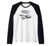 Shape the Glow Glass Glassblowing Glass Blower Art Shirt Raglan Baseball Tee