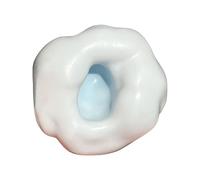 Shapeable Vacuum Ball Stress Ball, Smoothie Stressball, Snow Skin Glutinous Rice Cake Vacuum -aba Squishy Sand Glutinou Rice Squishy Fidget Toys for Stress Relief with Pumping Needle (01-Light Blue)