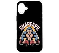 SHAPEAPE Muscular Ape Gym Strength Workout Motivation Case for iPhone 16 Plus