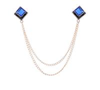 Shaped Collar Embellishment in Comfortable Metal for Dress Codes and Social Functions Geometric Square Collar Clip