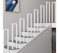 Shaped Metal Stair il - Non-Slip Indoor/Outdoor Safety Railing Kit Easy to Install White 100cm Perfect for Loft Hallway Steps & Transitions