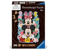 Ravensburger Disney Mickey & Minnie Mouse Shaped 300 Piece Wooden Puzzles for Adults and Kids Age 12 Years Up