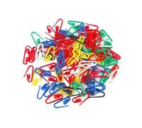 Shaped Paper Clips 6 Packs Color Plastic Small Pins Locking Stitch Marker Lock Needle Clip for Knitting Gehaakte Decor DIY Craft(Black Safety Pins)