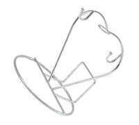 Shaped Plate Storage Rack for Coffee Mug Organiser, Silver | Sturdy Iron Frame with Stable Base for Home Decoration and Small Kitchens Dining Area