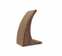 ＡＷＨＡＯ Shaped Scratcher Ramp Pad Board Cat Scratch Ramp With Secure Triangular Base And Curved Panel In Corrugated Paper Suitable for tiny homes wall setups multi cat rooms