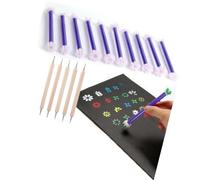 Shaped Stamps with Assorted Designs for Small Artists, Purple | Safe Silicone Flower Stamps with Various Patterns, Encourages Creativity Development, Easy to Clean for Kids