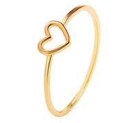 Shaped Woman Wedding Rings Heart Jewelry Gift Friend Fashion for Rings Crystals for Teen Girls (Gold, 7)