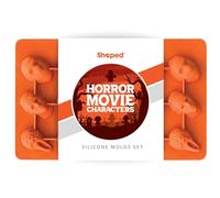 ShapedIceMolds Horror Movie Character Molds - Halloween Silicone Molds for Chocolate, Candy, Resin, Crafts - 3D Scary Film Icons for Party Treats & DIY Decor (Orange)