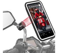 Shapeheart Phone Holder for Motorbike Mirror & Detachable Magnetic Pouch
