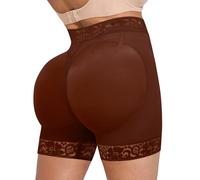 SHAPELLX Butt Lifting Shapewear For Women Tummy Control Faja Shaping Shorts Thigh Slimming Panties Mid Waisted Shaper, A6-dark Brown, Medium