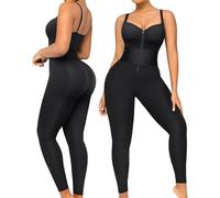 SHAPELLX Jumpsuit for Women Long Sleeve/Sleeveless Jumpsuit Tummy Control One Piece Going Out Outfit Bodycon Yoga Romper, A1-black Sleeveless, Medium