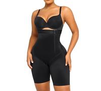 SHAPELLX Shapewear for Women Tummy Control Faja Body Shaper Butt Lifting High Waisted Shorts Thigh Slimmer Bodysuit, A1-black, S