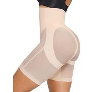 SHAPELLX Shapewear for Women Tummy Control High Waist Shaping Butt Lifting Shorts Seamless Slimmer Womens Body Shaper Panties, Beige, Medium