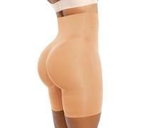 SHAPELLX Tummy Control Shapewear for Women High Waisted Body Shaper Shorts Thigh Slimming Underwear, Tan, M-L