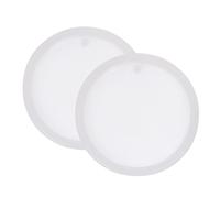 Shapenty 3Inch/75mm Round Keychain Resin Molds Silicone Circle Epoxy Molds with Hole for Resin Casting Jewelry Making Pendant Earrings Bag Keychain Hanger Ornaments Tags Craft Projects, 2PCS (Clear)