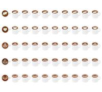 Shapenty 5 Styles Resin Miniature Coffee Cups Tableware Hot Drink Latte Mugs for Jewelry Making Keychain Earrings Dangles Coffee Tray Scrapbooking Journal Wedding Christmas Party Decor Craft (50)