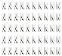 Shapenty Antique Silver Alloy Metal Alphabet Slide Letter Charms Spacer Beads for DIY Craft Bracelet Necklace Pendant Keychain Jewelry Making Christmas Thanksgiving Wedding Favors (Letter N, 50)