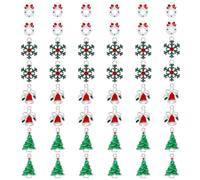 Shapenty Enamel Christmas Tree Snowflake Bell Wreath Garland Charms, Mix size, Metal, No Gemstone