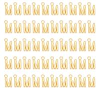 Shapenty KC Gold Alloy Metal Alphabet Letter Charms Spacer Beads Bulk for DIY Craft Bracelet Necklace Pendant Keychain Jewelry Making Wedding Favors Christmas Thanksgiving Decor (Letter M, 50)