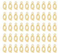 Shapenty KC Gold Alloy Metal Alphabet Letter Charms Spacer Beads Bulk for DIY Craft Bracelet Necklace Pendant Keychain Jewelry Making Wedding Favors Christmas Thanksgiving Decor (Letter Q, 50)
