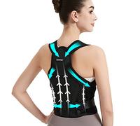 SHAPERKY Posture Corrector for Women for Support: Back Brace for Full Back Support - Adjustable Shoulder Straightener for Women and Men (Black, S)