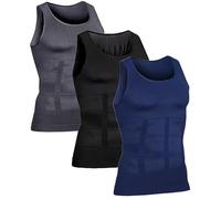 Shaperluv for Men, 2025 Upgraded Shaperluv Tank 2.0 Mens, Version Ionic Shaping Sleeveless Shirt (UK, Alpha, XL, Regular, Regular, Black + Blue + Gray)