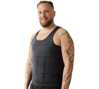 Shaperluv for Men, Shaperluv Tank 2.0, Body Shaper Tank Top and Sleeveless Slimming Undershirts Tummy Control (Black,XL)