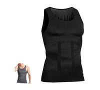 Shaperluv for Men,Shaperluv Tank 2.0 Mens,Guys Compression Body Shaper Tummy Vest,Shaperluv Male Shaper Tank,Shaperluv Tank for Tummy Control & Posture Support,Breathable (Black, XXL)
