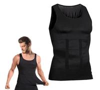 SHAPERLUV - Men's Slimming Vest & Body Shaper: Instant Belly Shaping & Tummy Control. Compression Vest Top, Belly Slimming Shaper Undershirt (UK, Alpha, XXL, Regular, Regular, Black)