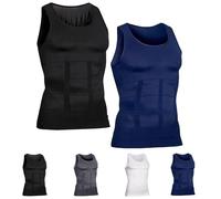 Shaperluv Tank 2.0 Mens Big and Tall, Shaperluv Tank 2.0 Mens, Slimming Tummy Vest Compression Shirt Tank Top for Men (2Pcs-D,3XL)