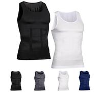 Shaperluv Tank 2.0 Mens Big and Tall, Shaperluv Tank 2.0 Mens, Slimming Tummy Vest Compression Shirt Tank Top for Men (2Pcs-B,3XL)