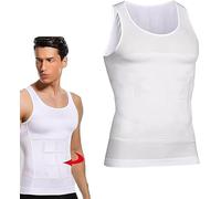 Shaperluv Tank 2.0 Men's Compression Body Shaper Tummy Vest (UK, Alpha, XXL, Regular, White)