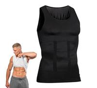 Shaperluv Tank 2.0, Shaperluv Male Shaper Tank, Tummy Control Body Shaper Compression Vest for Men (Black, L)