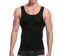 Shaperluv Tank 2.0, Shaperluv Tank 2.0 Mens, Shaperluv Male Shaper Tank, Guys Compression Body Shaper Tummy Vest (Black,X-Large)
