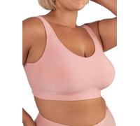 SHAPERMINT Bralettes for Women with Support - Adjustable Wireless Support Bra, Full Coverage No Underwire Seamless Bra, Rose Tan, Adjustable Straps, L