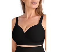 SHAPERMINT Sweetheart Bras for Women - Wireless Push Up Bra with Support, Full Coverage Seamless Bralette - Comfortable Bras for Women No Underwire, Plus Size and Everyday T Shirt Bra Black