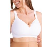 SHAPERMINT Sweetheart Bras for Women - Wireless Push Up Bra with Support, Full Coverage Seamless Bralette - Comfortable Bras for Women No Underwire, Plus Size and Everyday T Shirt Bra White