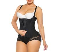SHAPERX Fajas Colombianas Shapewear for Women Tummy Control Body Shaper Girdles Postpartum Compression Garment, UK-SZ7396-Black-S