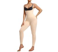 SHAPERX Hourglass Shapewear Bodysuit Leggings 360 Compression 2 Sizes Look Full Body Shaper One Piece No Roll Down