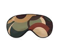 Shapes and Circles Sleep Mask for Women Men, Soft Eye Mask with Adjustable Strap for Sleeping, Light Blocking Travel Blindfold for Nap Comfortable Eye Cover for Home Office