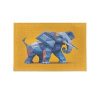 Shapes Blue Elephants Art Puzzle Puzzles for Adults Hard Impossible Difficult Challenging Family Puzzle 500 Piecing