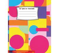 Shapes: Bright and Colorful geometric composition notebook featuring 250 wide-ruled pages.