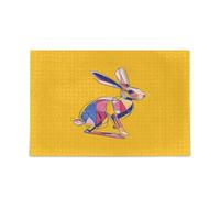 Shapes Colorful Rabbit on Yellow Puzzles for Adults Impossible Hard Difficult Challenging Puzzle 500 Piecing