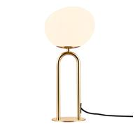 DFTP by Nordlux Shapes table lamp, glass lampshade, white/brass
