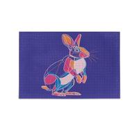 Shapes Line Art Rabbit on Purple Puzzles for Adults Hard Impossible Difficult Challenging Family Puzzle 500 Piecing