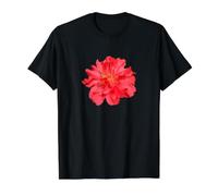 Shapes Mania Gorgeous Red Japanese Camellia Value Graphic T-Shirt, Men, Black, XL